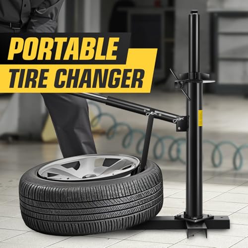 DNA Motoring Manual Tire Changer Portable Hand Bead Breaker Tire Machine for 15" to 21" Tires Tire Mounting Machine for Car Truck Home Garage Small Auto Shop, TOOLS-00781