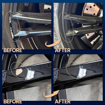 cocomfix Gloss Black Rim Touch Up Paint, Scratch & Curb Rash Repair Kit - color: No. 01 Gloss Black