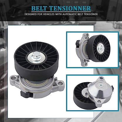 IRONTEK 419-103 Belt Tensioner Assembly with Pulley fit for Saturn (1991-1992 SC 1993-2002 SC1 1991-2002 SL 1993-2002 SC2 1991-2002 SL2 1993-1999 SW1 1993-2001 SW2) #21000684 21006508 21007465 - size: 21007465