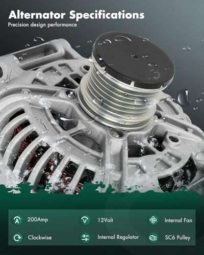 SCITOO 200A Alternator Fits For Mercedes-Benz LCV,23248 - size: Small, style: 23248 Alternator