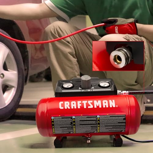 CRAFTSMAN 1.5 Gallon 3/4HP Oil-Free Portable Air Compressor 135PSI