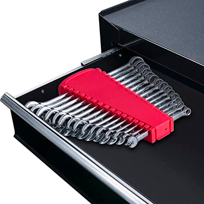 Max Torque 15-Piece Premium Combination Wrench Set, Chrome Vanadium Steel, Long Pattern Design | Include Metric Sizes 8, 9, 10, 11, 12, 13, 14, 15, 16, 17, 18, 19, 20, 21, 22mm with Storage Rack - size: Regular Size Premium Set