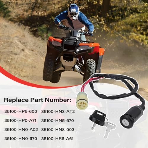 Ignition Key Switch for Honda ATV Rancher 350 400 420 Foreman