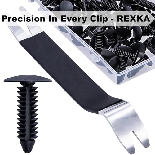 Rexka 51pcs 5/16 Fender Liner Splash Shield Trunk Lid Bumper Cover Trim Retainer Clip Fastener for GM 10121502 Buick Cadillac Chevy GMC Hummer Oldsmobile Pontiac Saturn - Auto Trim Panel Body Remover - color: 50pcs+Remover