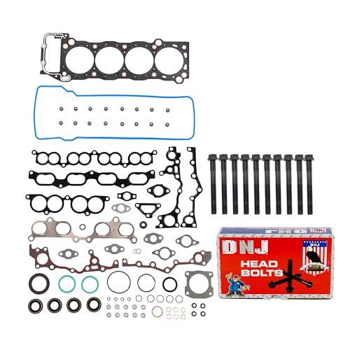 DNJ HGB939 Engine Cylinder Head Gasket Set with Head Bolt Kit, Complete Repair Set for 1994-2004 Toyota 4Runner T100 Tacoma 2.4L-2.7L L4 16V DOHC 2438cc