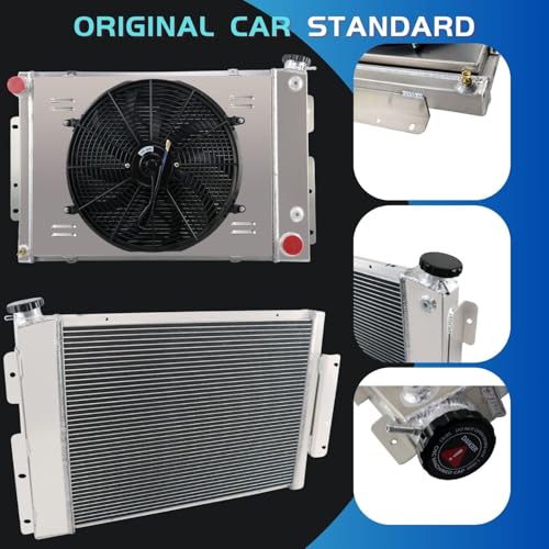 4-Row Radiator for 1967-1969 Chevy Camaro Pontiac Firebird V8 23" Core - size: 4 Row Radiator+shroud fan+relay