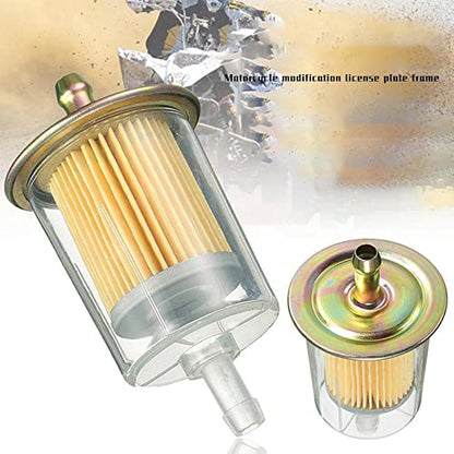 5/16" Universal Fuel Filters Industrial Tractors Cars Trucks Motorcycles Gas Powered Engine Inline Gas Fuel Line 10 Pack
