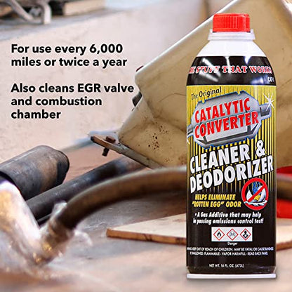 Solder-It Catalytic Converter Cleaner and Deodorizer (16 fl oz) | Fuel System Cleaner | EGR Valve, Combustion Chamber, and Oxygen Sensor Cleaner | Catalytic Cleaner Fuel Additive for Gasoline Engines - size: 16 Ounce