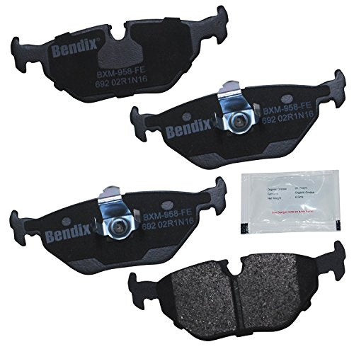 Bendix Priority1 CFM692 Rear Brake Pads for BMW 318i,318is,318ti,320i,323Ci,323i,325Ci,325i,325is,328Ci,328i,328is,525i,525iT,528i,530i,535i,535is,540i,735i,735iL,740i,740iL,750iL,M3,M5,Z3,MG ZT,Ward - size: CFM692
