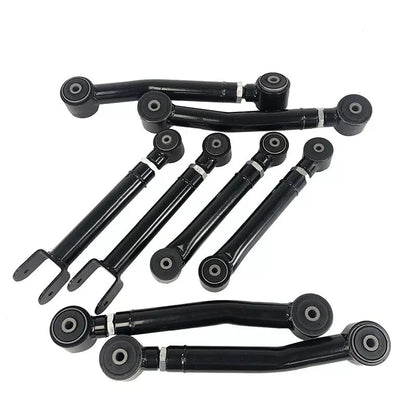 Adjustable Lower Suspension Control Arm and Adjustable Front Rear Upper Suspension Control Arm Replacement for 1993-1998 Grand Cherokee ZJ /1998-2006 Jeep Wrangler TJ - color: black