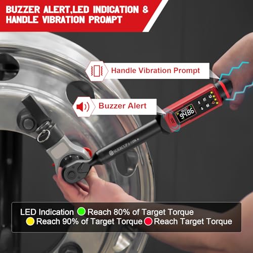 SUERCUP 3/8" Digital Torque Wrench, 1.5-99.6Ft.Lb, for Cars, Moto, Bikes - size: 3/8" 1.5-99.6Ft.Lb/2-135N.m