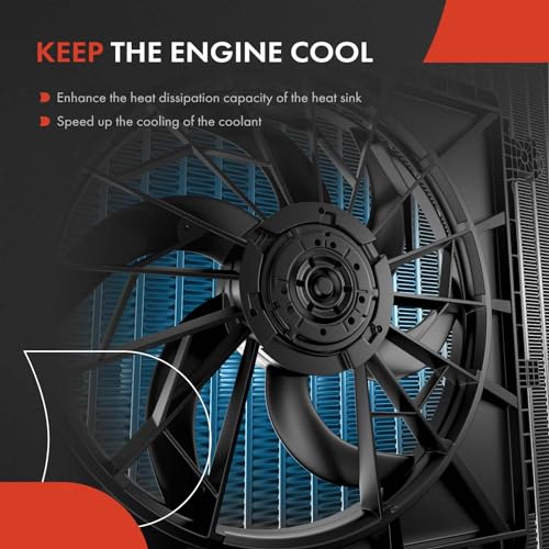 A-Premium Right Engine Radiator Cooling Fan Assembly