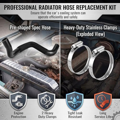 Lower Radiator Hose Compatible with ACDelco Gold 26207X/Gates 21941,2 Clip