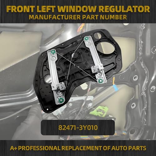 Dasbecan Front Left Window Regulator Compatible with 11-16 Hyundai Elantra - size: Front Left without motor