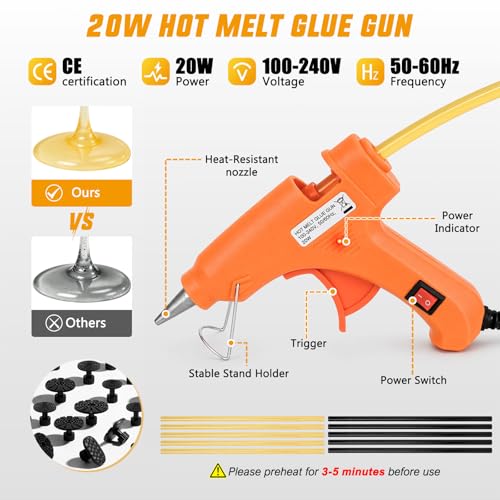 GOOACC 45 PCS Car Dent Puller Paintless Dent Repair Kit Trim Removal Tool - color: 45PCS Dent Puller Kit