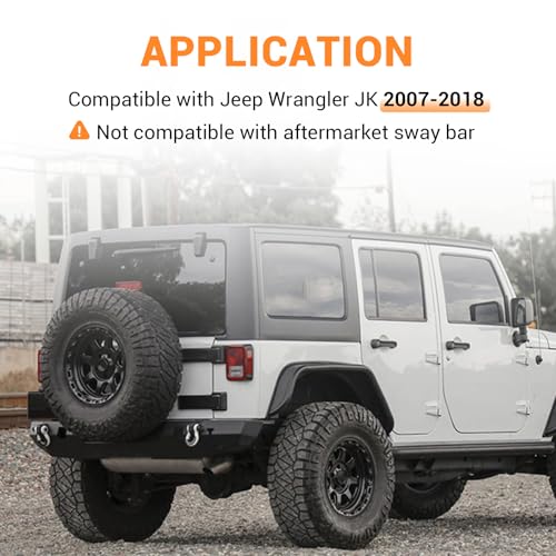 Adjustable Sway Bar End Link 4-6" Lift Compatible with Jeep Wrangler JK