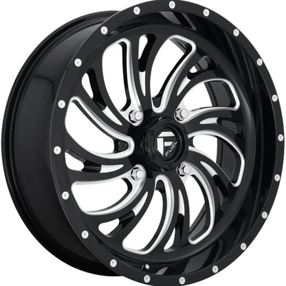 Fuel UTV D641 20X7 4X156 GL-BLK-MIL 13MM - D6412070A544 - color: GLOSS BLACK MILLED, size: 20X7,4X156,13mm