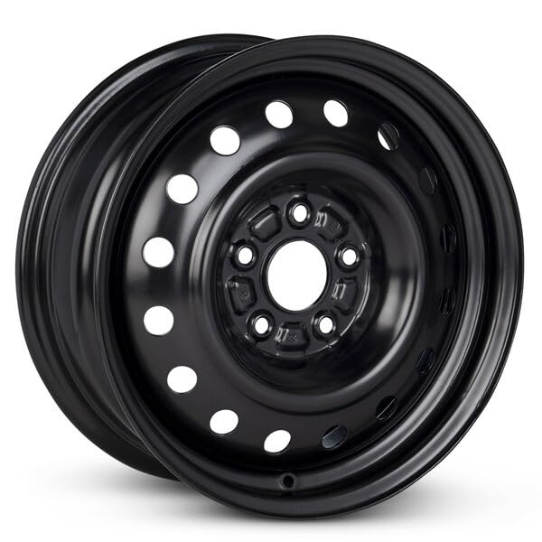 Wheel 16x6.5 in Steel Rim 5 Lug 110mm 38mm Offset 65.1mm CB| Powder-Coated Black finish Fits 2004-2008 Chevy Malibu | New OEM Replacement - 9594785