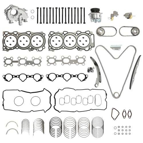 VQ40DE Head Gasket Set Timing Chain Kit Oil Pump Fit For Nissan 4.0L 05-15