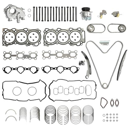 VQ40DE Head Gasket Set Timing Chain Kit Oil Pump Fit For Nissan 4.0L 05-15