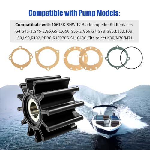 10615K-SHW 12 Blade Impeller Kit Replacement for Sherwood 10615K