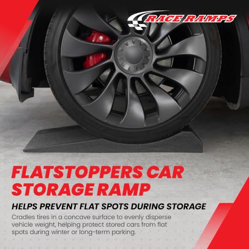 Race Ramps FlatStoppers Tire Saver Ramps, Non-Skid Car Wheel Storage Pads, High-Density Foam to Prevent Flat Spots, 10 Inch Wide, Set of 4 - size: 10-inch