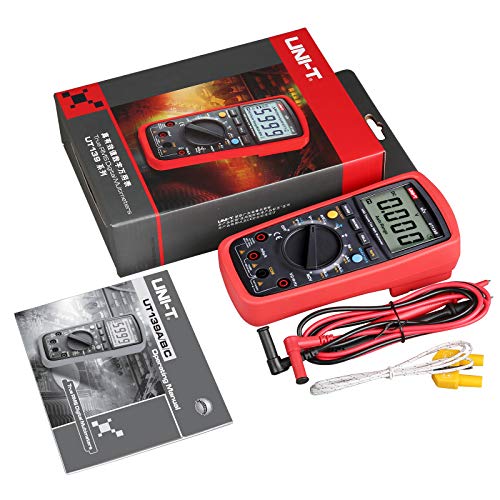 UNI-T Multimeter Kit UT139B, Volt Ohm Meter Capacitor Tester Frequency Meter True RMS Auto/Manual Ranging 4000 Counts - size: UT139B