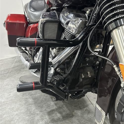 Mofun Engine Guard Crash Bar Fit for Harley Touring 2009-2023, Gloss Black - size: 09-23