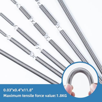 4pcs Extension Springs,0.03"x0.4"x11.8" 304 Stainless Steel - size: 0.03"x0.4"x11.8"