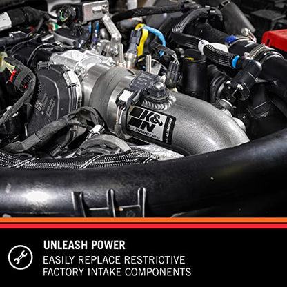 K&N Cold Air Intake System: High-Flow Air Filter, Increase Performance & Towing: Compatible with 2021-2025 Ford: Bronco, Ranger, 77-1006KC - style: 2.7L Charge Pipe