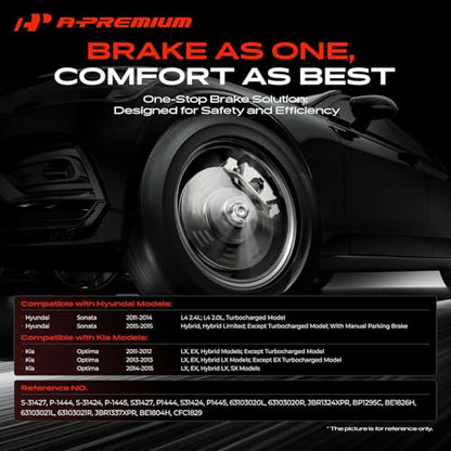 A-Premium Front and Rear Drilled Slotted Brake Rotors and Ceramic Pads Kit - style: F&R Drilled and Slotted