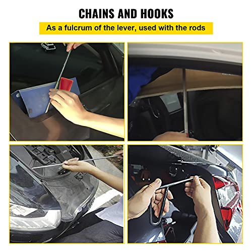 VEVOR Rods Dent Removal Kit, 20 Pcs Paintless Dent Repair Rods, Stainless Steel Dent Rods, Whale Tail Dent Repair Tools, Professional Hail Dent Removal Tool For Minor Dents, Door Dings And Hail Damage - size: 20pcs