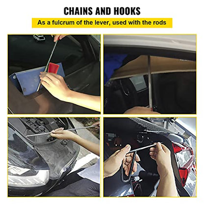 VEVOR Rods Dent Removal Kit, 20 Pcs Paintless Dent Repair Rods, Stainless Steel Dent Rods, Whale Tail Dent Repair Tools, Professional Hail Dent Removal Tool For Minor Dents, Door Dings And Hail Damage - size: 20pcs