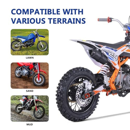 3.00-14 90/100-14 Dirt Bike Rear Rim Wheel Tire With 15mm Bearing for 125cc 140cc 150cc 160cc Kayo TT140 TTR125 RM80 RM85 KLX140R DB17 DB27 X-Motos Apollo RFZ DB-X18 SSR SR150 Baja Pit Bike