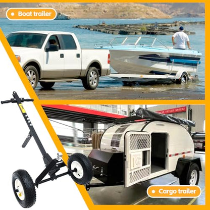 MaxxHaul 70881 Dual-Pull Trailer Dolly with 12" All Terrain Knobby Tires and 1-7/8" Hitch Ball - 600 lbs Capacity - style: Dual-Pull, 600lb dolly