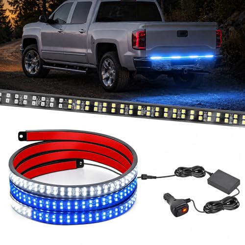 Nilight 60 Inch 360 LED Tailgate Strobe Light Strip Blue White - color: 60" Tailgate Strobe Blue/White
