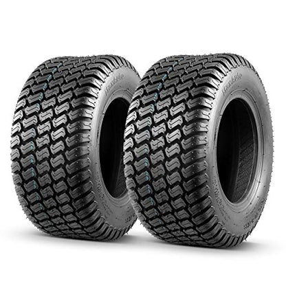 MaxAuto 2 Pcs 16x6.50-8 Lawn Mower Tire for Garden Tractors Riding Mowers, 4PR, Tubeless - size: 16X6.50-8