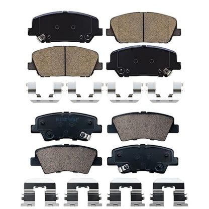 Detroit Axle - Brake Pads for 2017-2018 Kia Forte5, 2016 Hyundai Veloster - size: 4P42566/Kit