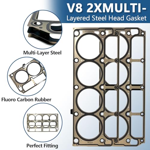 Truck Replace Camshaft Kit mit LS Performance Parts Head Gaskets Oil Seals Bolts Timing Cover Gasket Compatible with GMC Chevrolet 4.8/5.3/5.7/6.0 1997-2006 - color: With MLS Head Gasket Set & Bolts