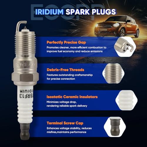 ECCPP Platinum Iridium Spark Plugs 6PCS for Buick for Lucerne 2006 4.6L/V8 - size: 6PCS Spark Plugs