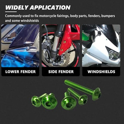 210pcs Motorcycle Fairing Bolts Kit for Sportbike Black - color: Black