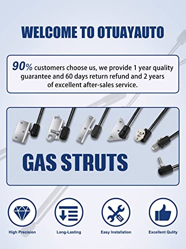OTUAYAUTO 10 inch Gas Strut - 178N/40Lbs Universal Lift Support - C1609322 Gas Shocks for Tool Box, Truck Cap, Cabinet, RV Door