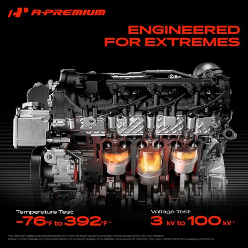 A-Premium 7MM Spark Plug Wires Set of 4, 1.6L L4 Compatible with Mini