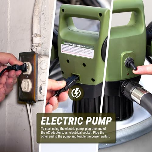 TERA PUMP 55 Gallon Electric Drum Barrel Pump - style: Basic Model