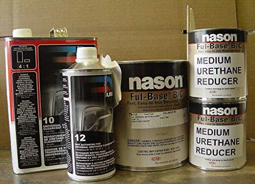 Auto Paint Pro AUTO BODY SHOP PAINT DUPONT/NASON ORIGINAL FLEET WHITE BASECOAT USC10 CLEAR KIT