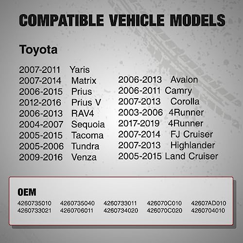 BDFHYK Upgrade TPMS Sensor 315Mhz Tire Pressure Monitoring System Compatible with Toyota 4Runner Avalon Camry Corolla FJ Cruiser Highlander Land Cruiser Matrix Prius V RAV4 Sequoia Tacoma Tundra Yaris - style: 4260735010