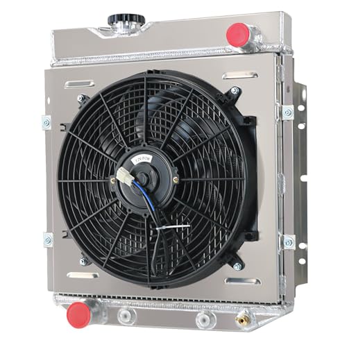 Radiator Compatible with 1965-66 Ford Mustang 60-65 Falcon Mercury Comet AT - size: 4-Row Radiator Fan Relay Kit