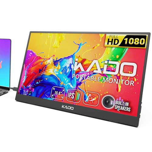 Kado Portable Monitor for Laptop, 15.6-inch IPS 1920x1080 Second Display - size: Swivel Stand