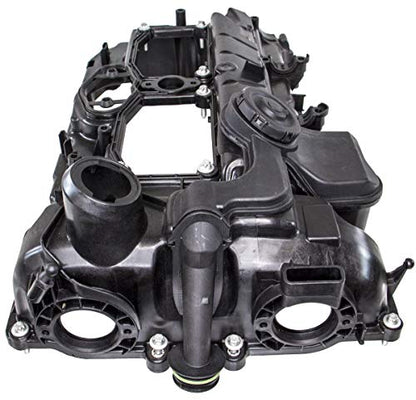 Rein VCE0103 OE Replacement Valve Cover for Select BMW Vehicles with 2.0L 4-Cylinder Engine - with Gasket and Hardware, Multi