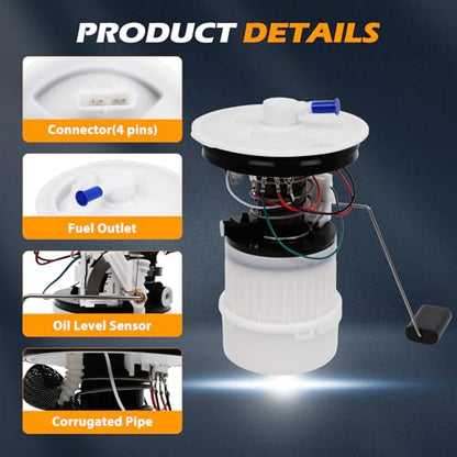 E8591M Fuel Pump Module Assembly Suitable for Mazda3 2004-2009 L4 2.0L/2.3L OE SP4052M, P76308M, LF661335XA - size: E8591M-size: 35cm